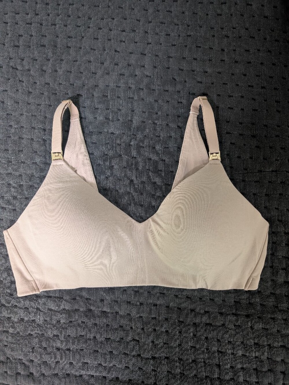 Maternity Organic Cloud Cotton Wireless Nursing Bra Taupe